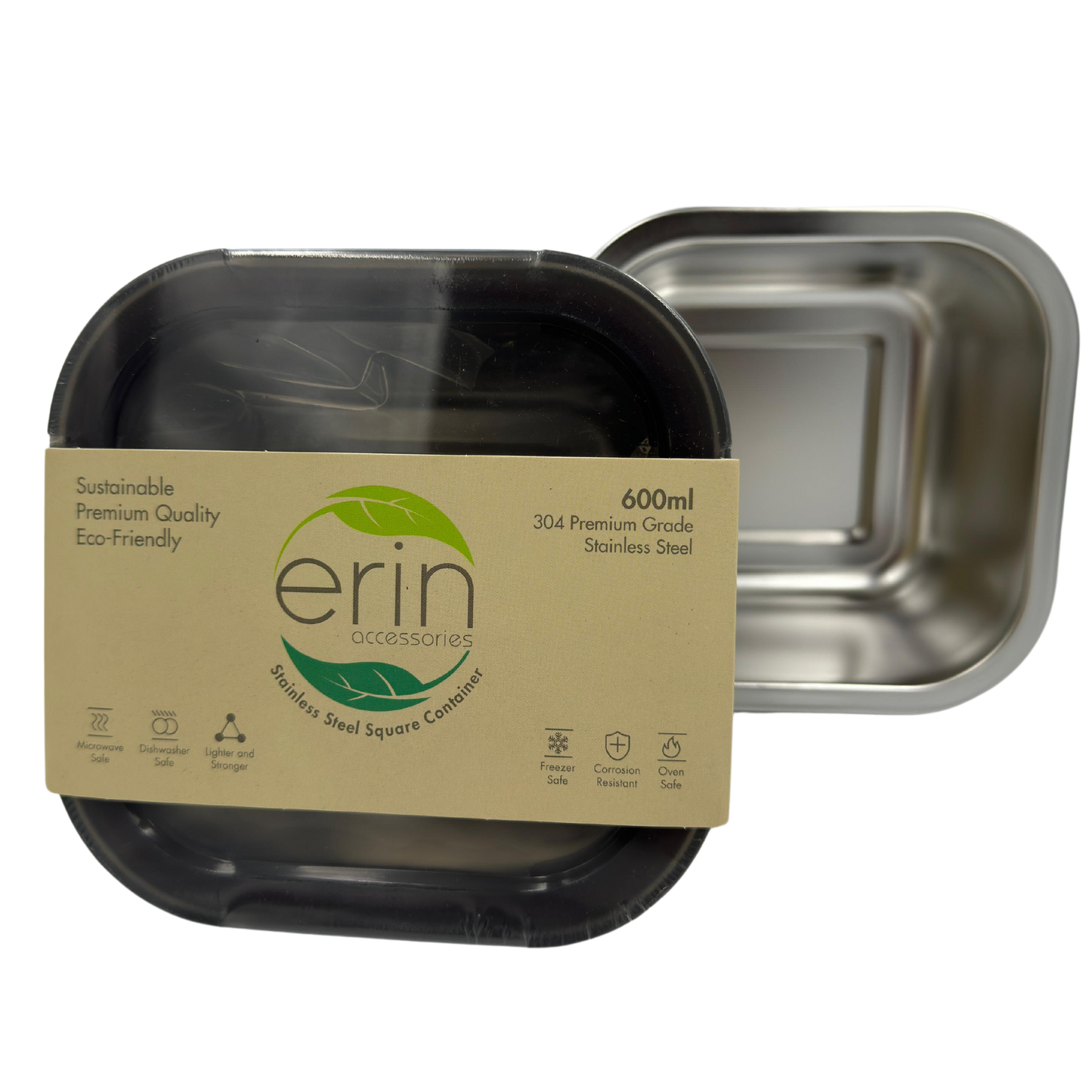 600ml Square Stainless Steel Container