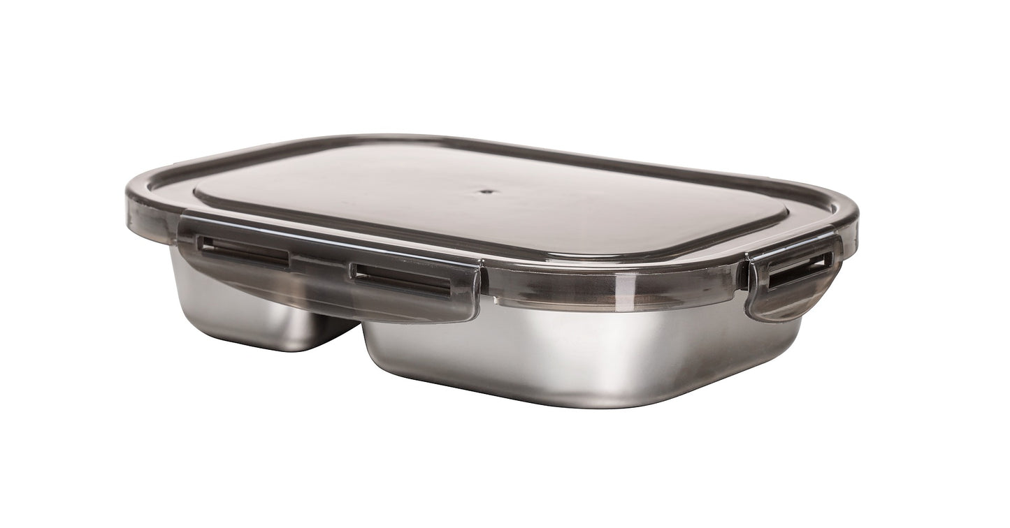 Stainless Steel 2 Division Bento Container 900ml